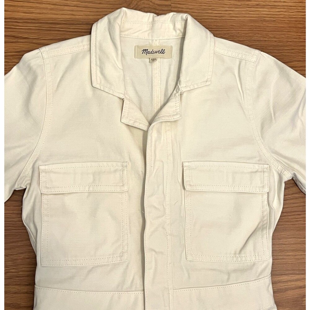 MADEWELL Vintage Canvas Signature Coverall Dress Pockets Long Sleeve Preppy XXS - Picture 4 of 9